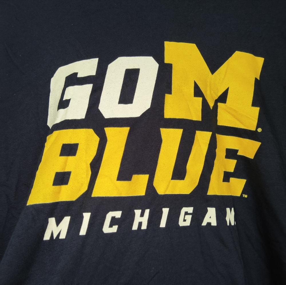 New Men's Michigan Go Blue Big & Tall Size 3XL Navy Blue T-shirt